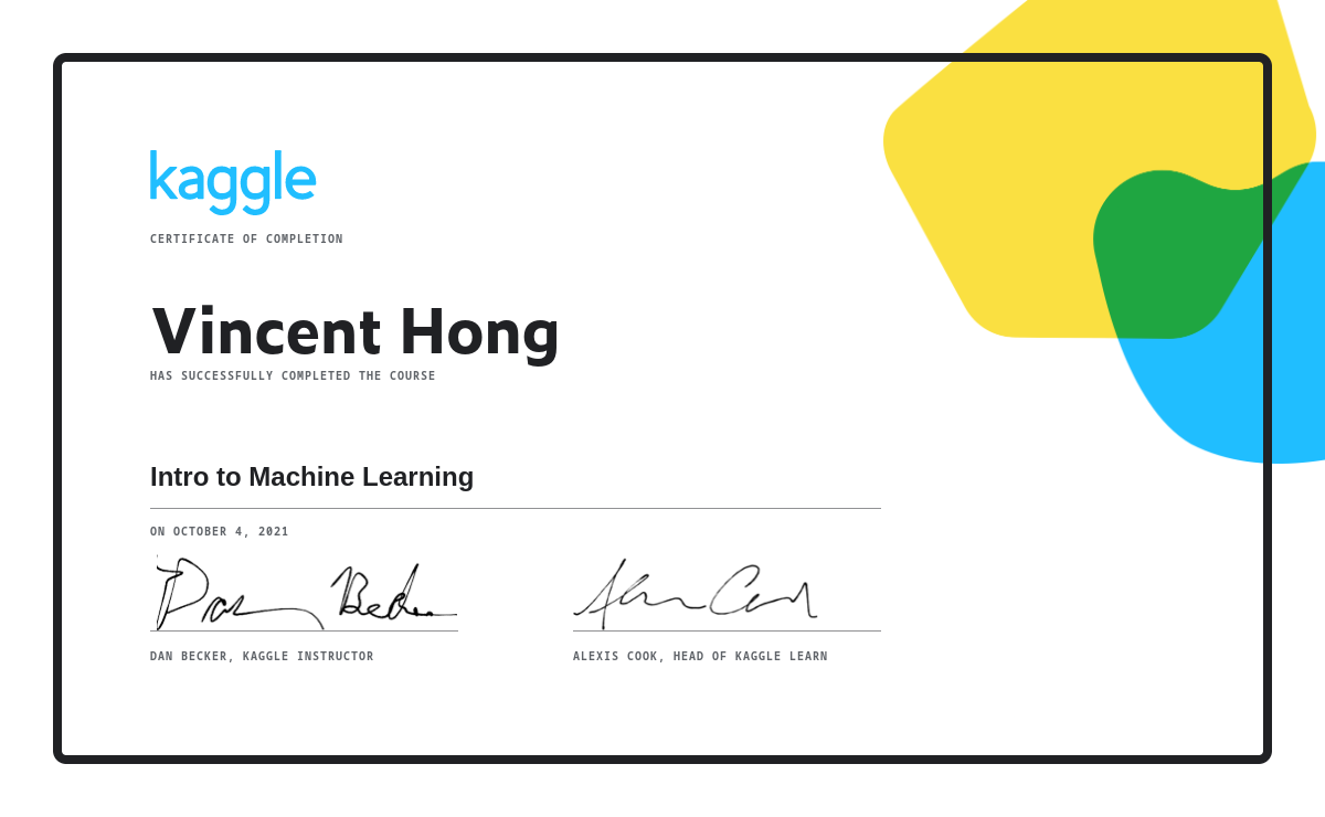 Kaggle Intro Machine Learning